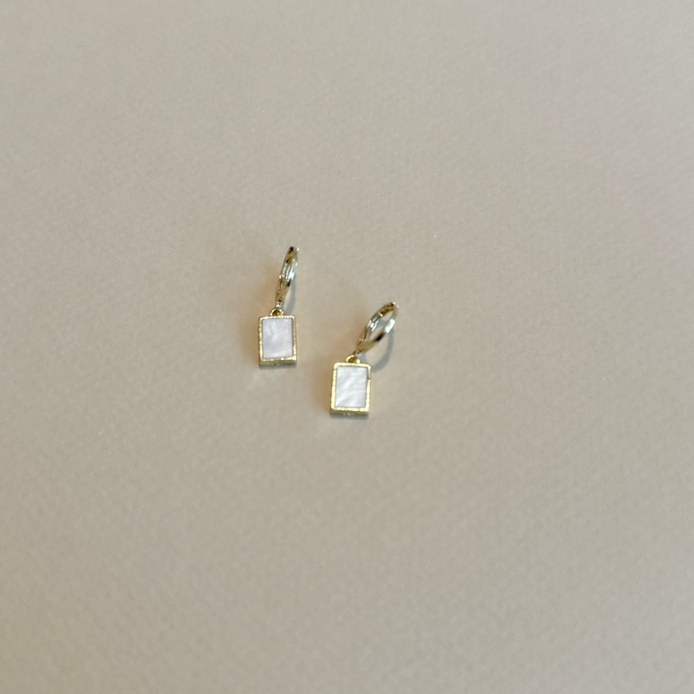 Minimalist geo hoop earrings #1377 - Picture 2 of 4